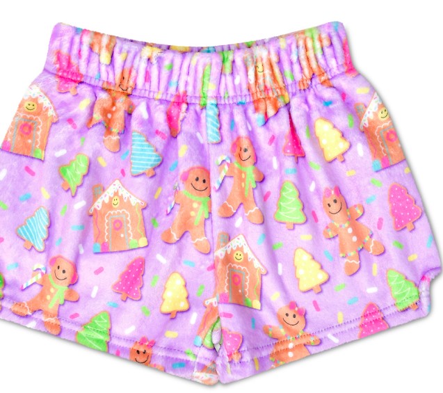 Joyful Gingerbread Plush Shorts