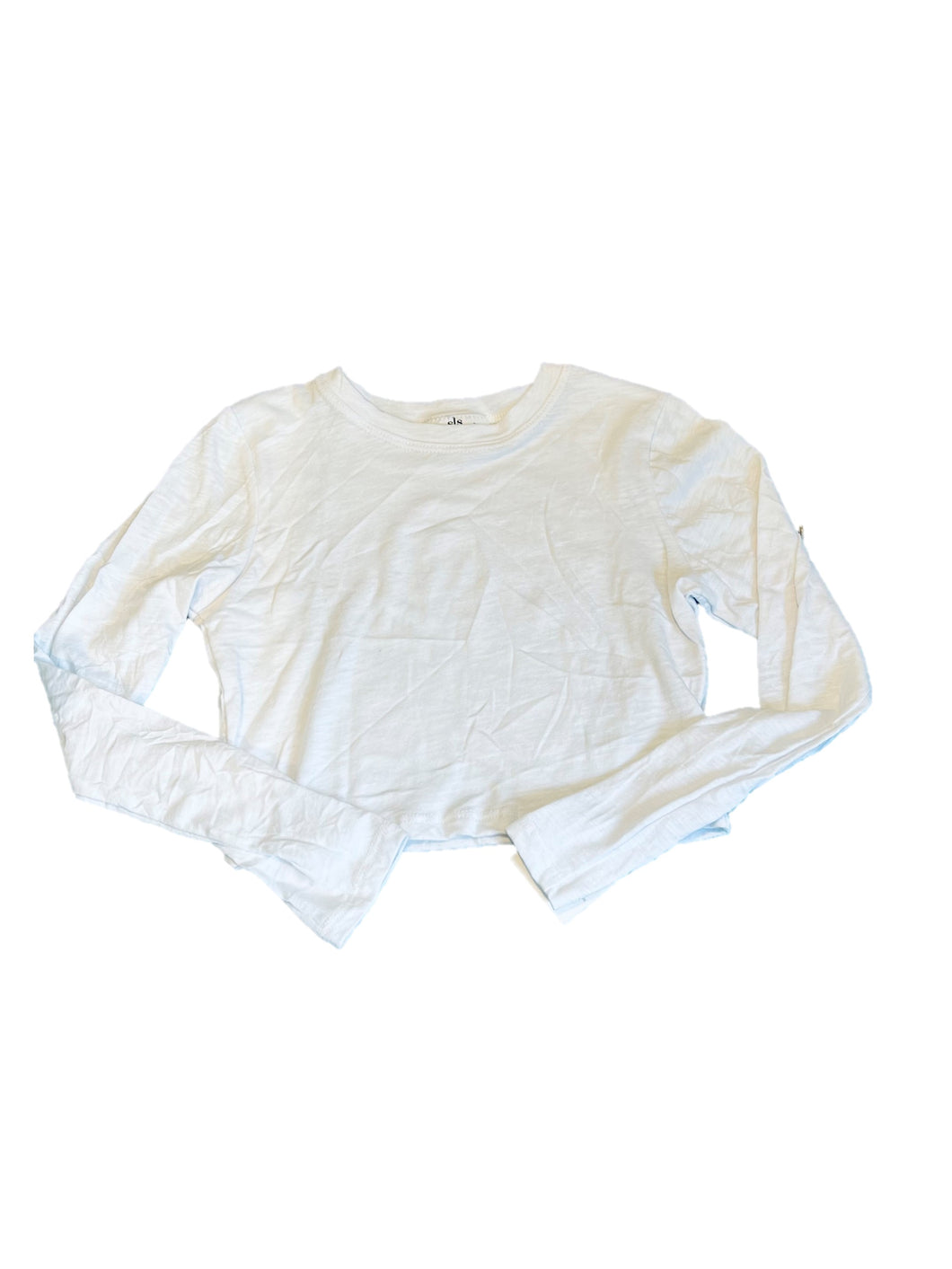 Long Sleeve Slub Crop Tee