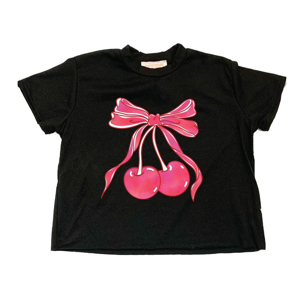 Pretty Cherries Print SS Tee