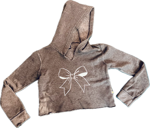 Bow Cropped Hoodie