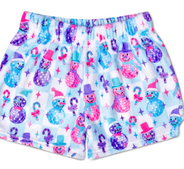 Disco Snowman Plush Shorts