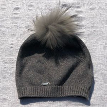 Load image into Gallery viewer, Bari Lynn Slouched Winter Hat with Tipped Fur