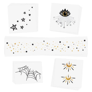 Resting Witch Face Halloween Temporary Tattoos