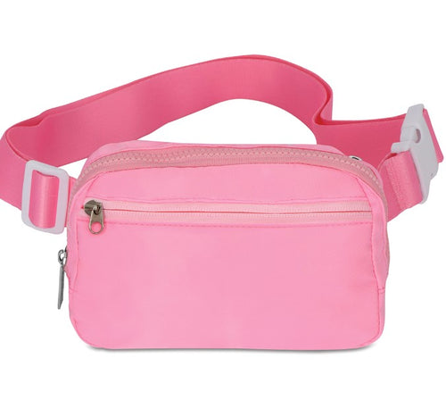 Pink Nylon Belt Bag