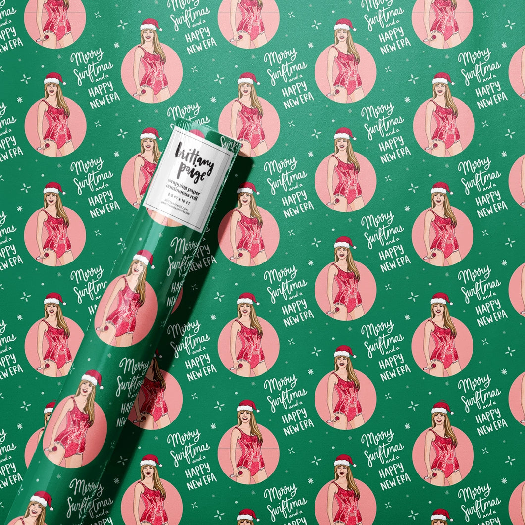 Merry Swiftmas and Happy New Eras Wrapping Paper