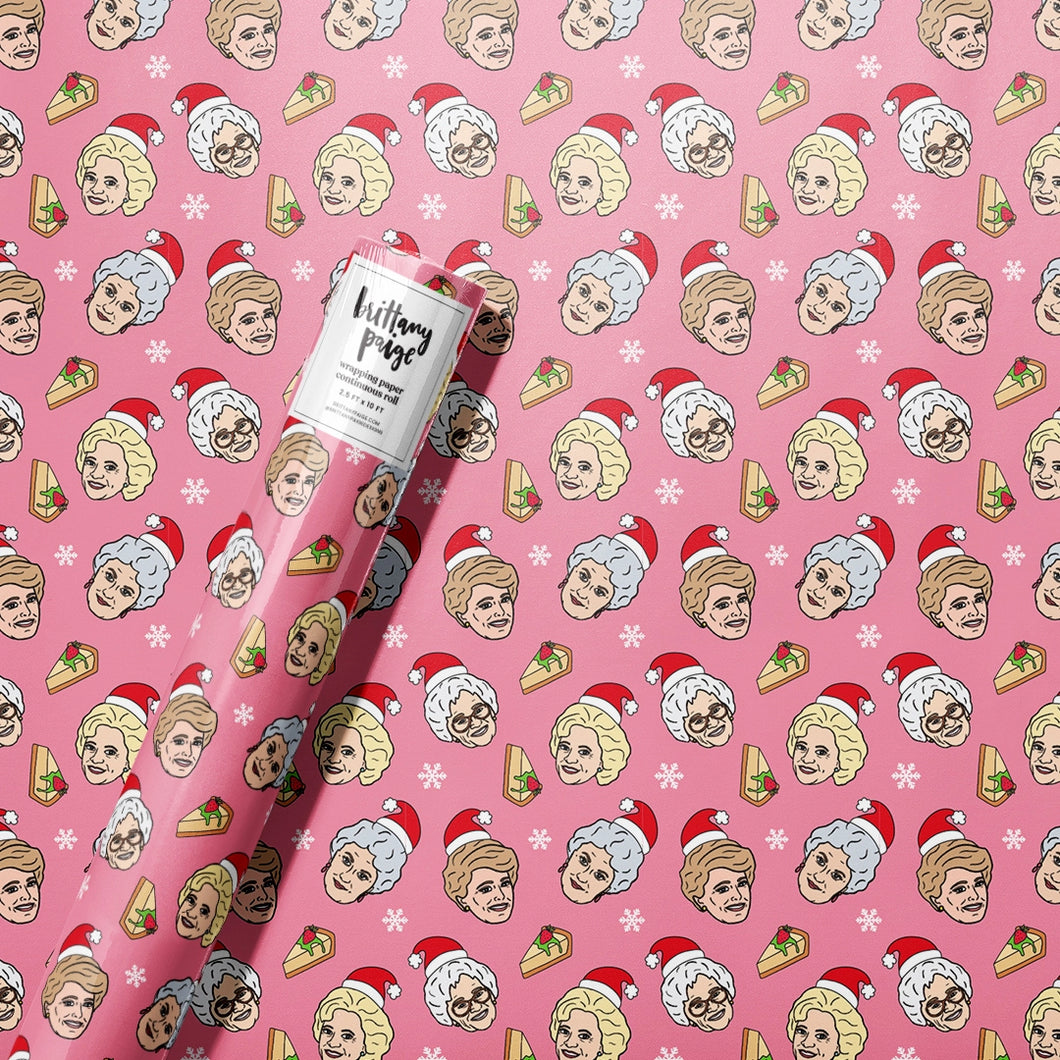 Golden Christmas Wrapping Paper