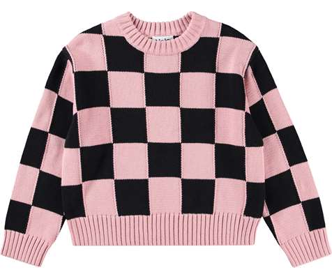 Gertina Black & Rose Check Sweater