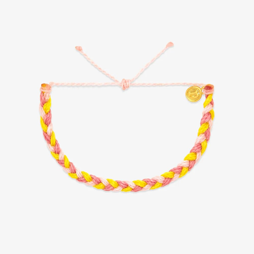 Blushing Lemonade Braided Bracelet