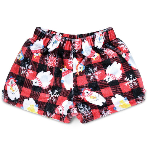 Beary Holiday Plush Shorts