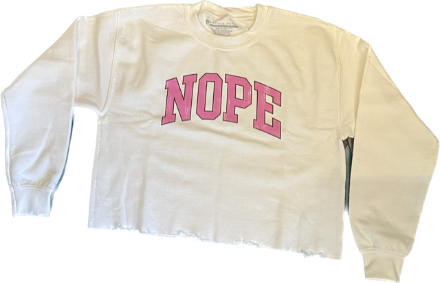 Nope Crop Sweatshirt