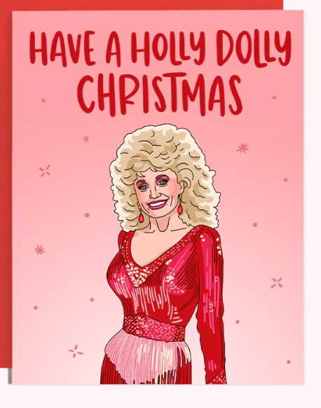 Holly Dolly Christmas Holiday Card