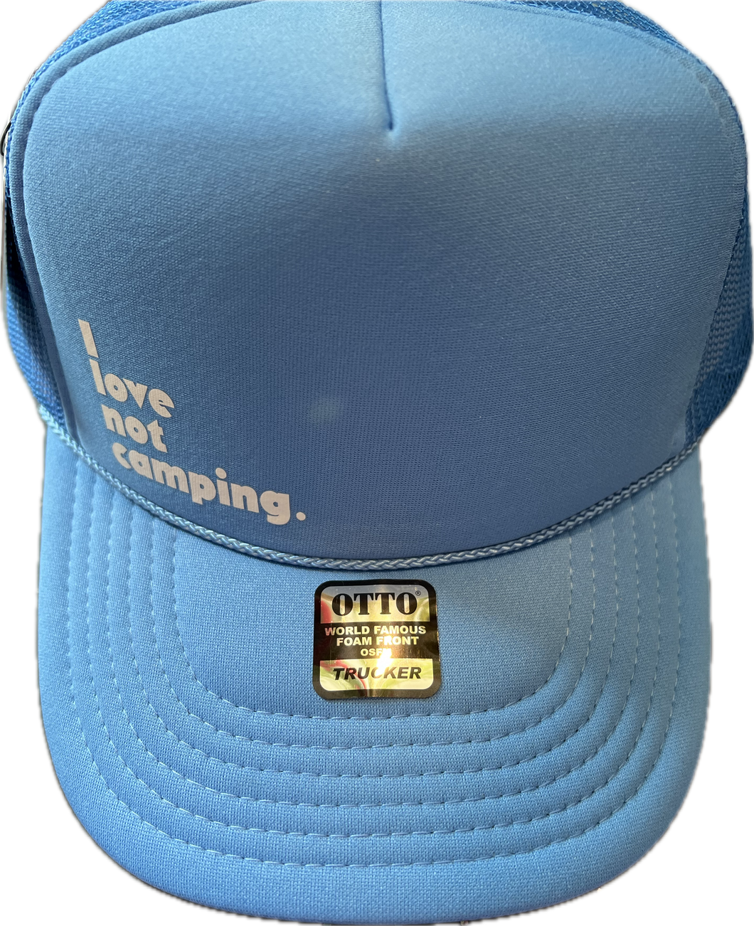 I Love Not Camping Hat