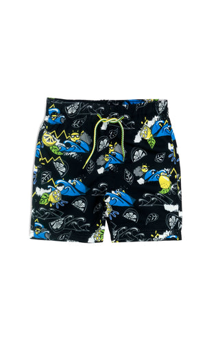 Lemon Chill Mid Length Swim Trunks