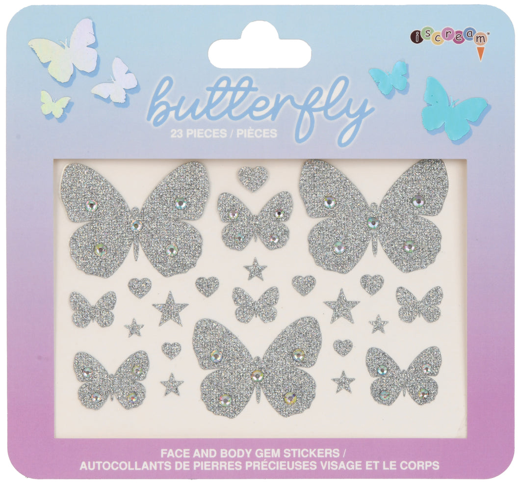 Butterfly Gem Face and Body Stickers