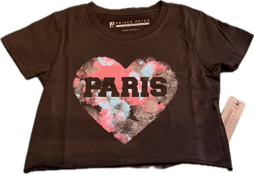 Paris Heart Crop Tee