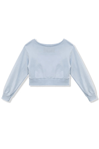 Tristan Baby Blue Off Shoulder Crop Top