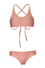 Load image into Gallery viewer, Rose Glitter Front Row Swimsuit