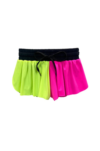 Neon Color Block Farrah Short