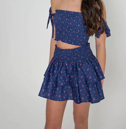 Navy Polka Dot Jessie Skirt